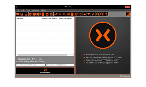 PDF Mixer Screenshot